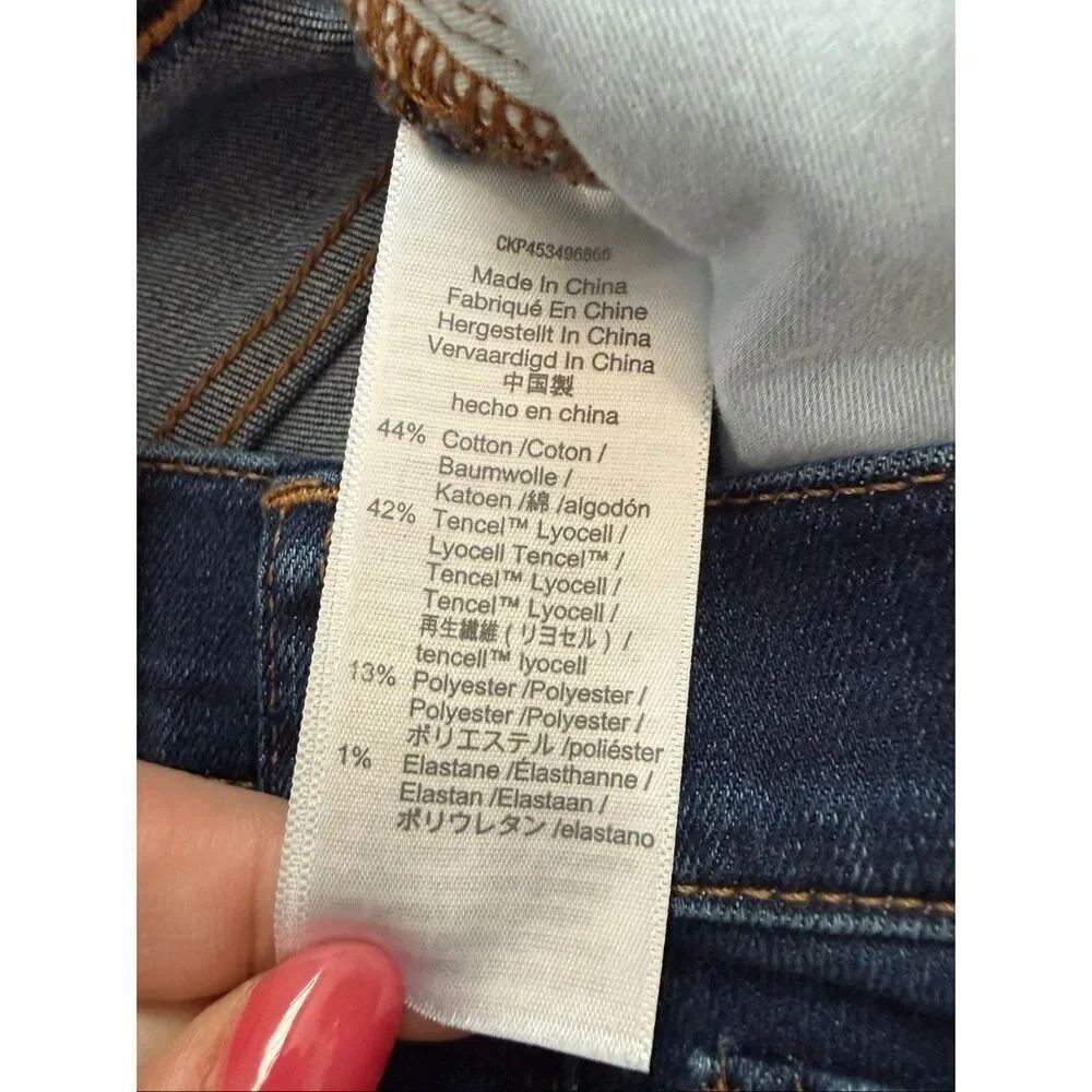 Madewell Women's 9" Mid-rise Button-fly Skinny Denim Jeans Dark Wash Size 26 - Picture 6 of 10